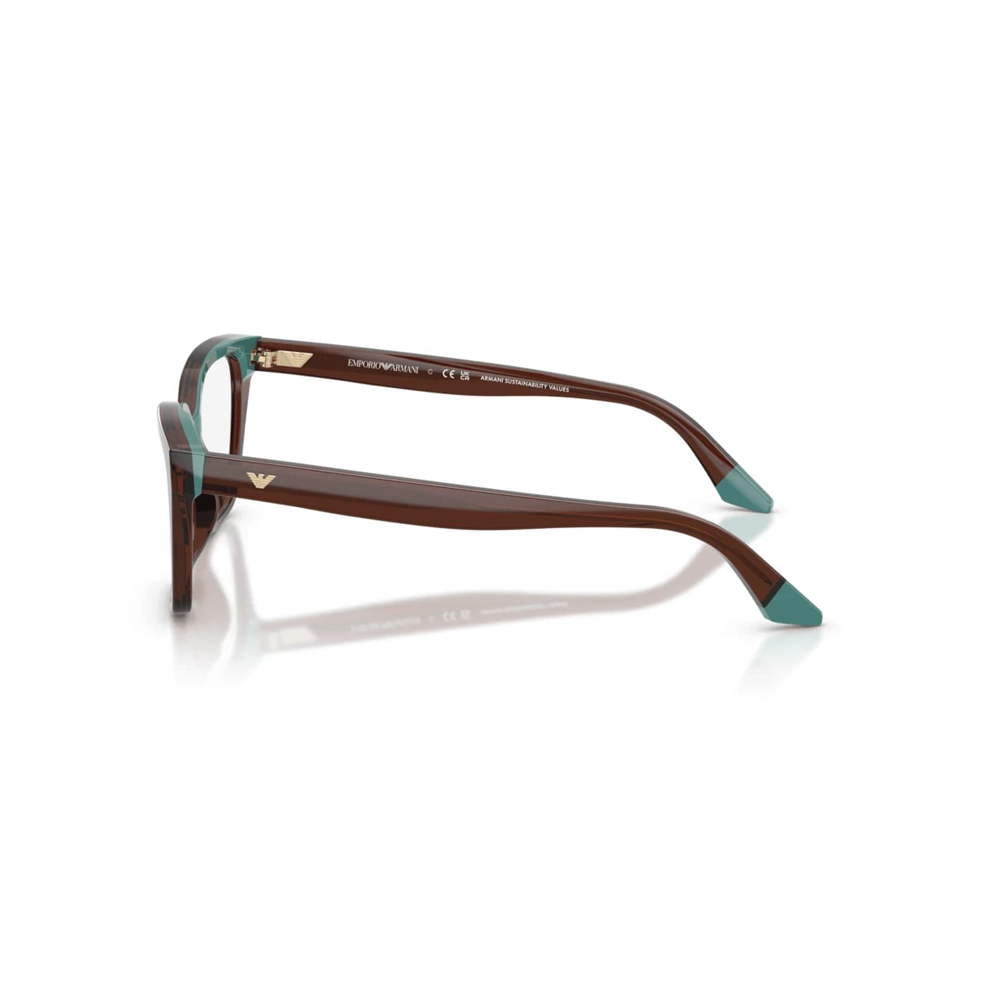 Montatura Emporio Armani 3270U - Occhiali da vista cat-eye marroni Marrone / Verde disponibile da Carl Ottica