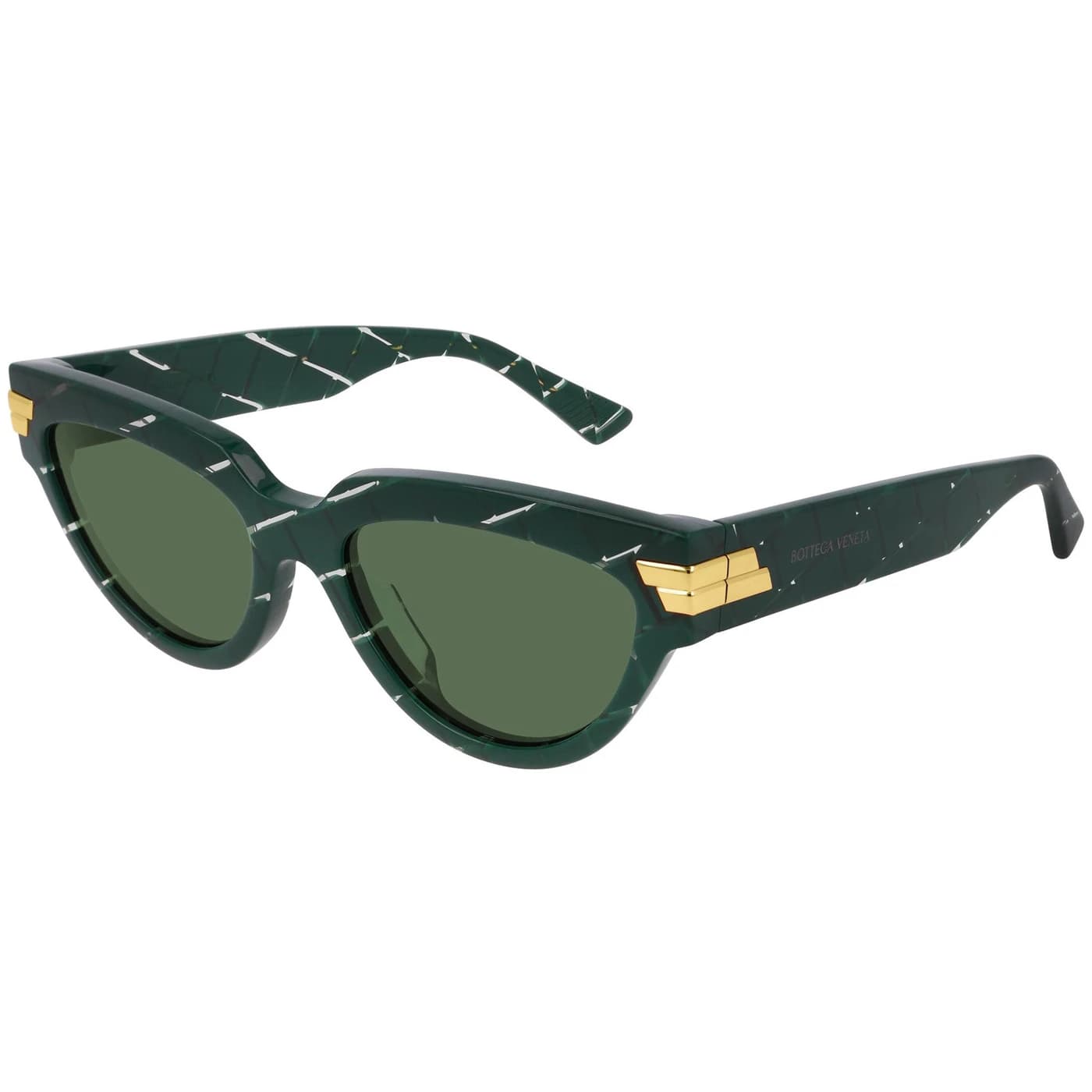 Montatura Bottega Veneta BV1035S - Occhiali da sole cat-eye verdi verde disponibile da Carl Ottica