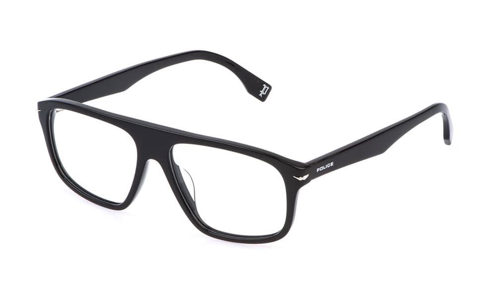 Montatura Police VPLQ65 - Occhiali da vista rettangolari neri Nero disponibile da Carl Ottica