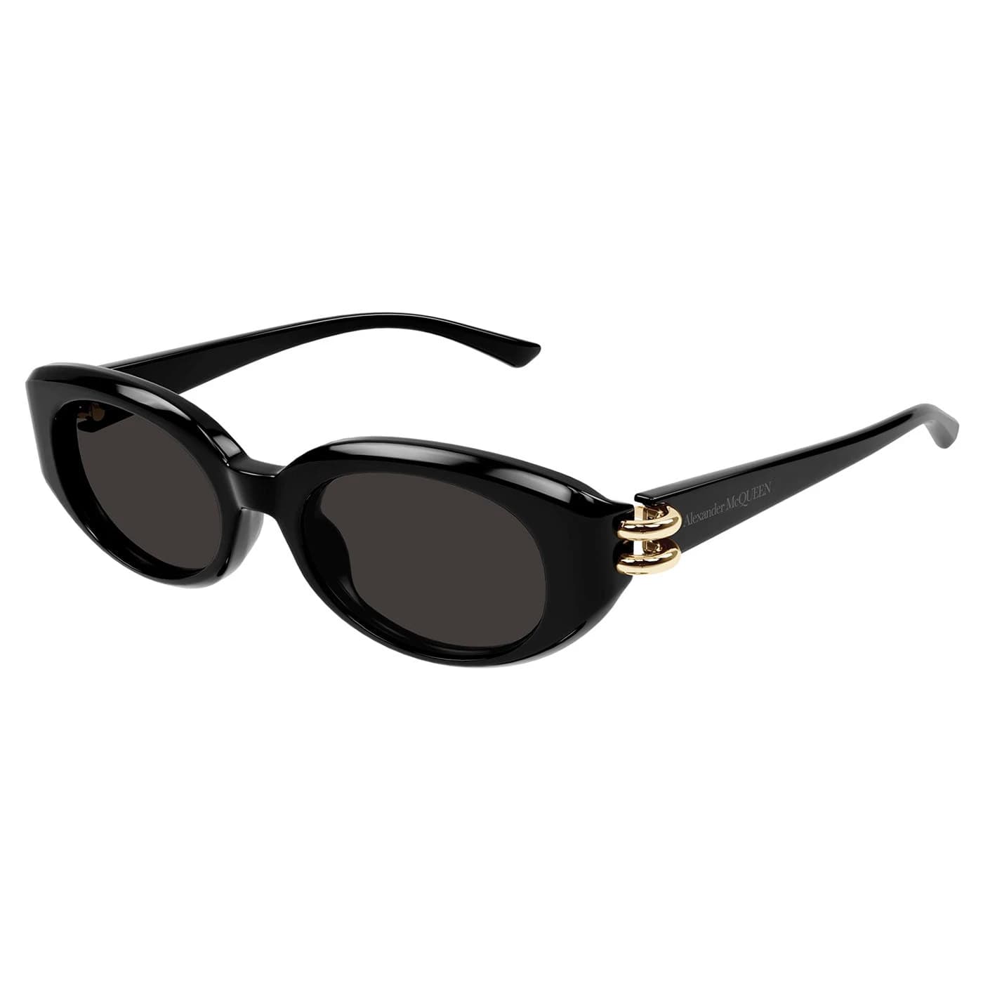 Montatura Alexander McQueen AM0469S - Occhiali da sole ovali neri nero disponibile da Carl Ottica