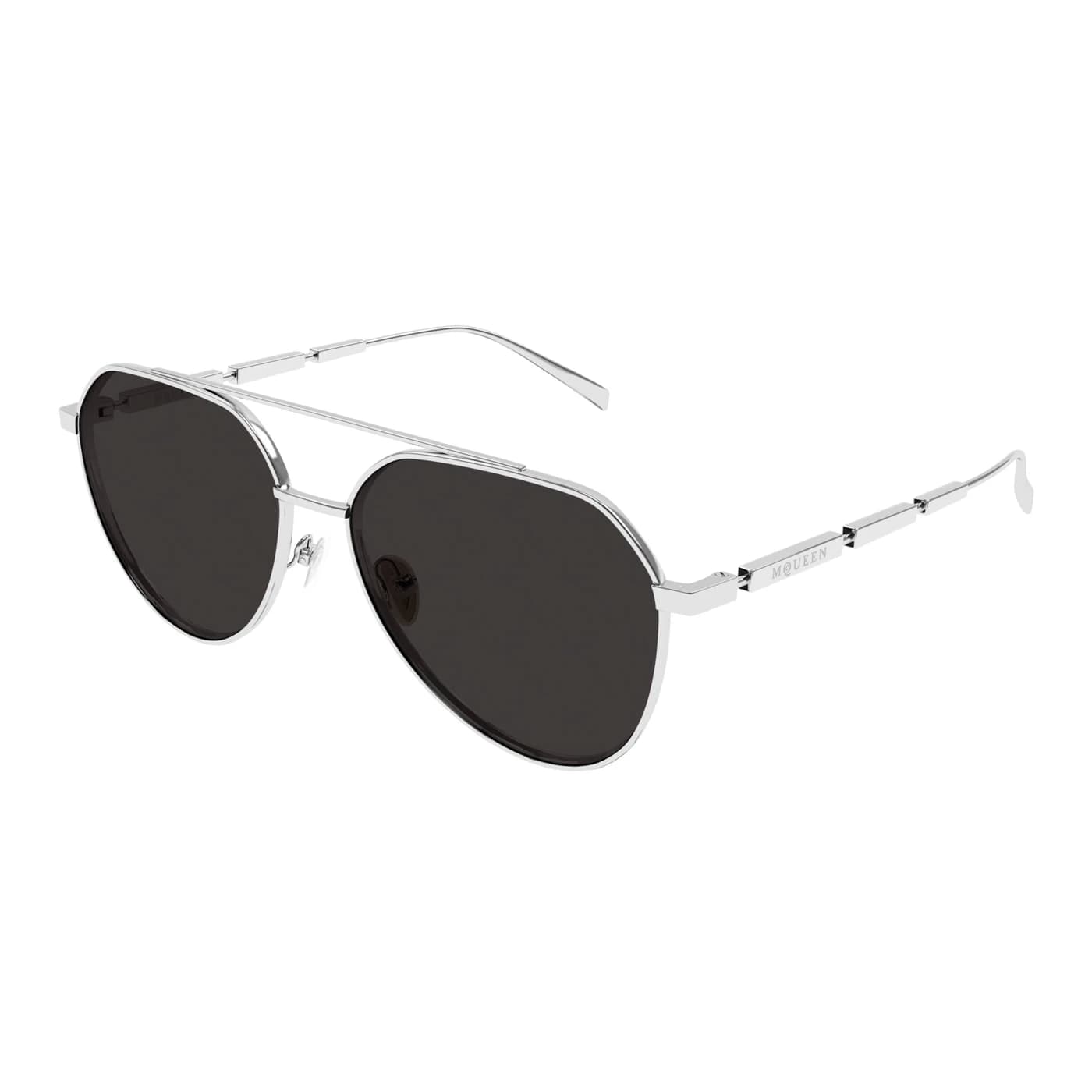 Montatura Alexander McQueen AM0478S - Occhiali da sole aviator argento argento disponibile da Carl Ottica