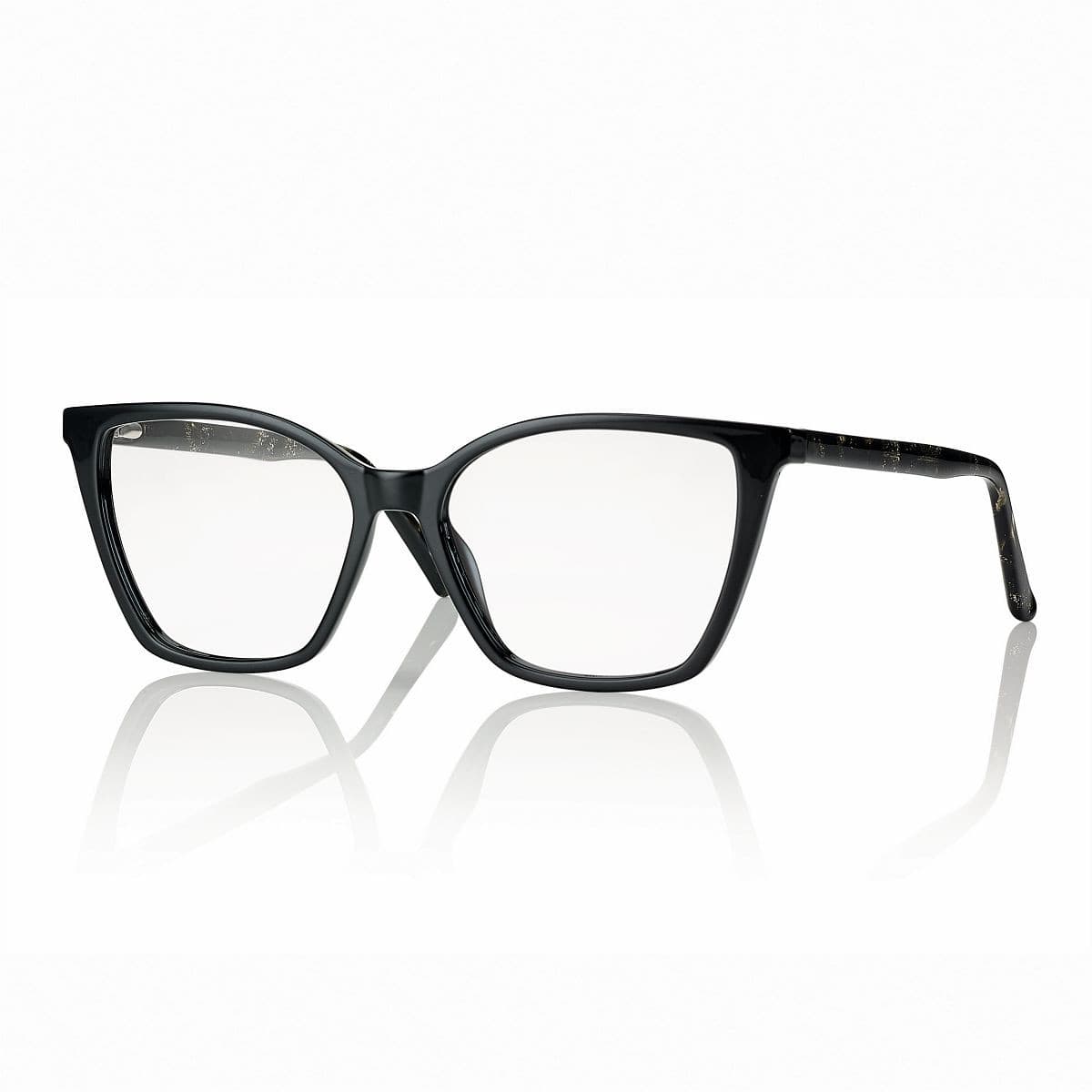 Montatura Centro Style F0364 - Occhiali da vista cat-eye neri nero lucido disponibile da Carl Ottica