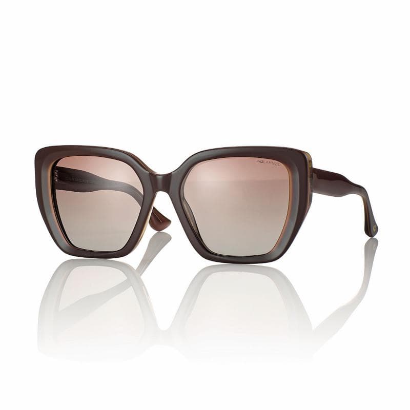 Montatura Centro Style S059354040020 - Occhiali da sole quadrati marroni marrone lucido disponibile da Carl Ottica