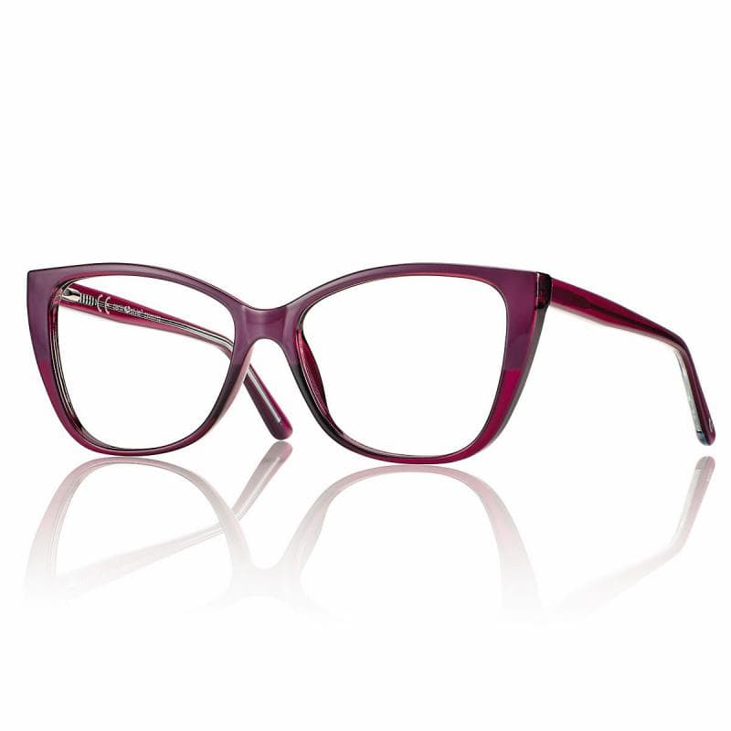 Montatura Centro Style F050354133000N - Occhiali da vista cat-eye rossi bordeaux lucido disponibile da Carl Ottica