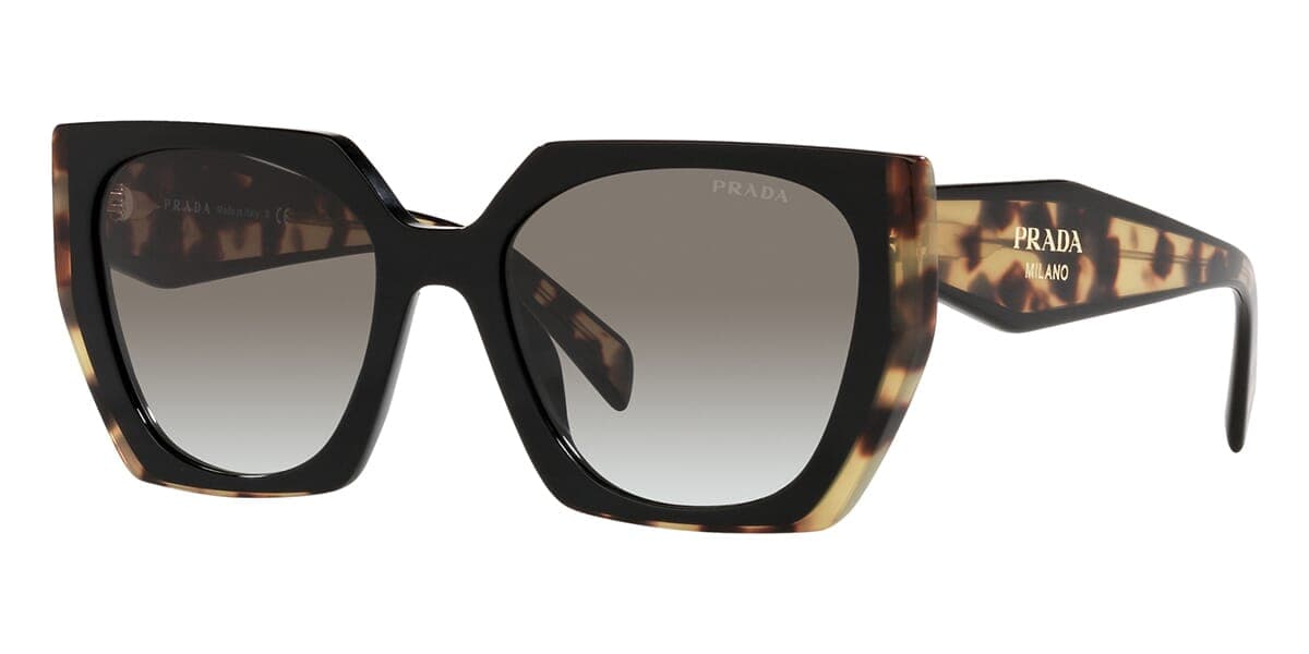 Montatura Prada 15WS - Occhiali da sole rettangolari neri Nero / Marrone disponibile da Carl Ottica
