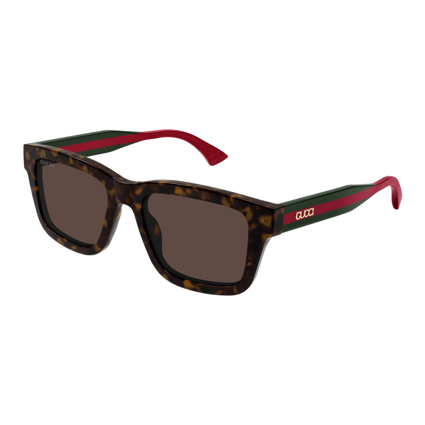 Montatura Gucci GG1869S - Occhiali da sole quadrati marroni tartarugato / verde / marrone disponibile da Carl Ottica