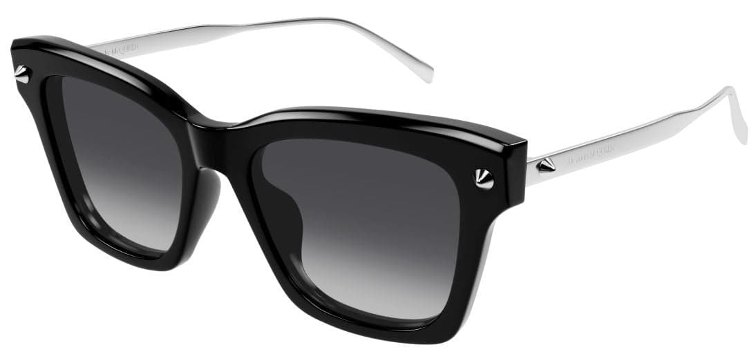 Montatura Alexander McQueen AM0483S - Occhiali da sole quadrati neri nero / argento / grigio disponibile da Carl Ottica