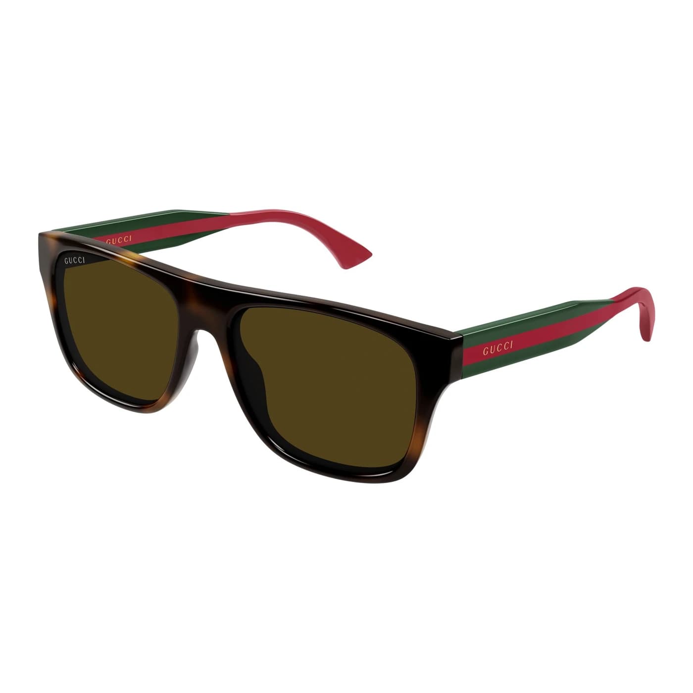 Montatura Gucci GG2119S - Occhiali da sole quadrati marroni tartarugato / verde / marrone disponibile da Carl Ottica