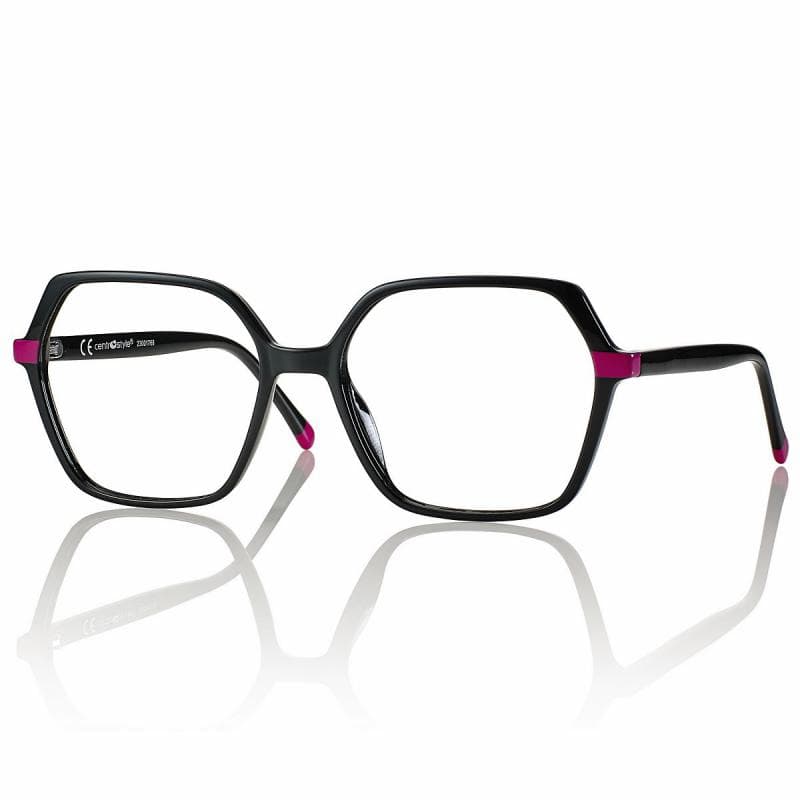 Montatura Centro Style F053654326000 - Occhiali da vista geometrici neri nero / fucsia disponibile da Carl Ottica