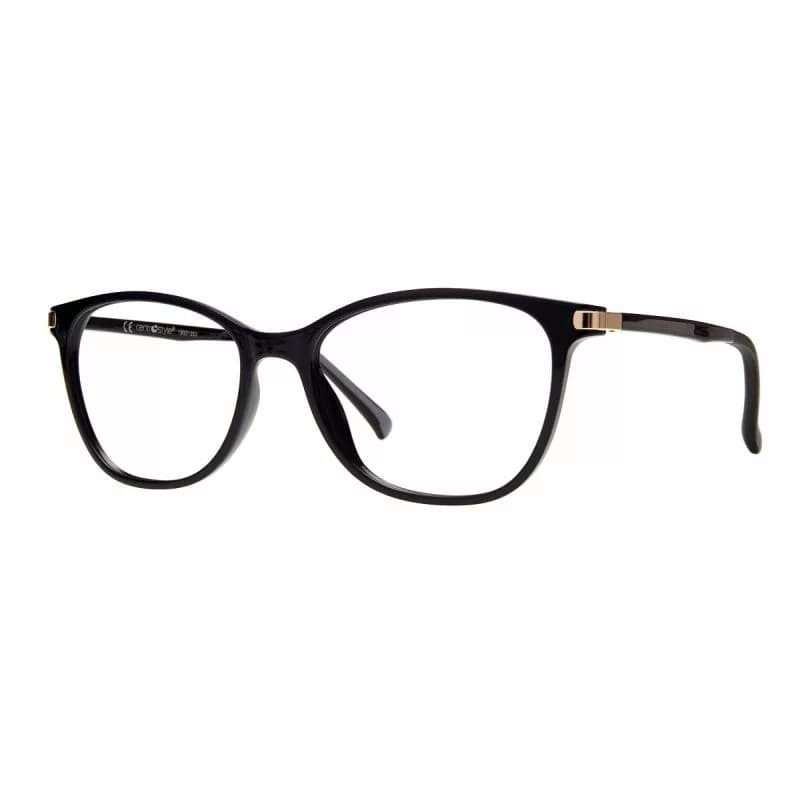 Montatura Centro Style F005953001000 - Occhiali da vista quadrati neri nero lucido disponibile da Carl Ottica